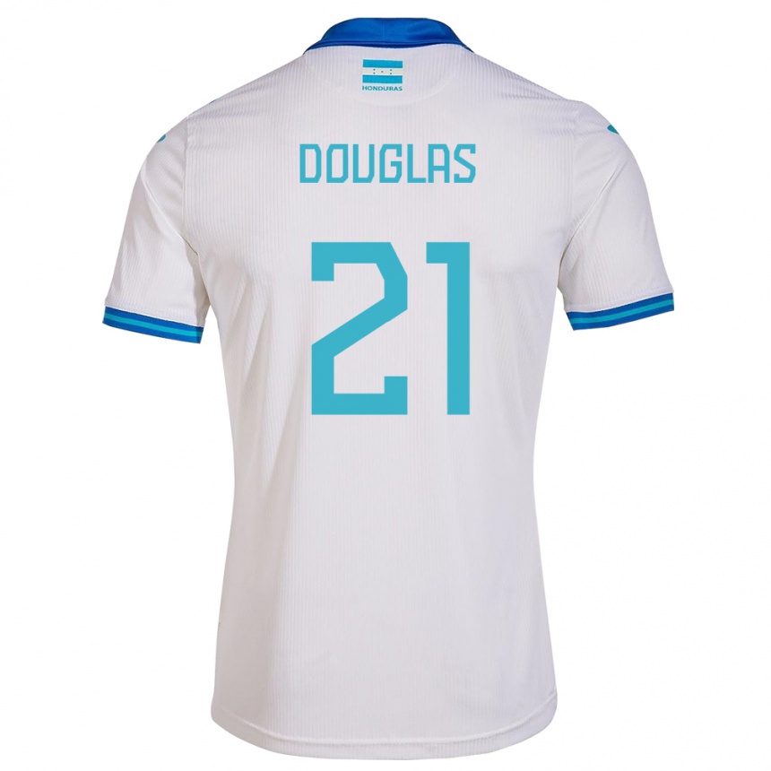 Kids Football Honduras Douglas Martínez #21 White Home Jersey 24-26 T-Shirt Za