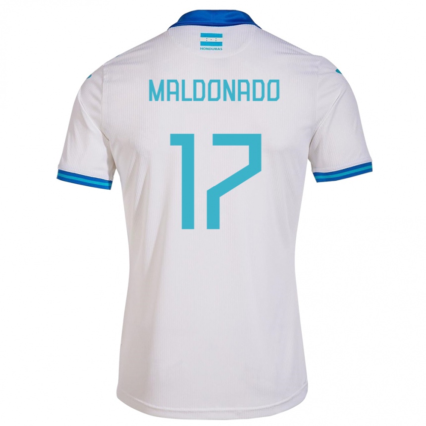 Kids Football Honduras Axel Maldonado #17 White Home Jersey 24-26 T-Shirt Za