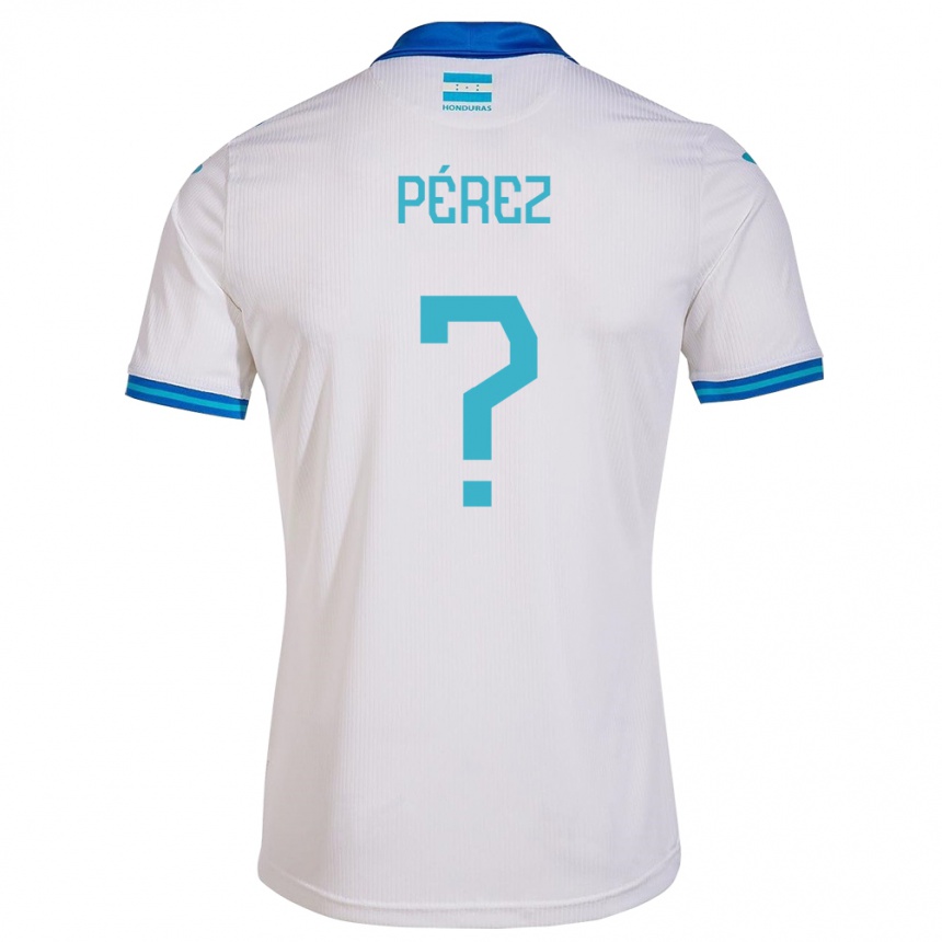 Kids Football Honduras Stedman Pérez #0 White Home Jersey 24-26 T-Shirt Za