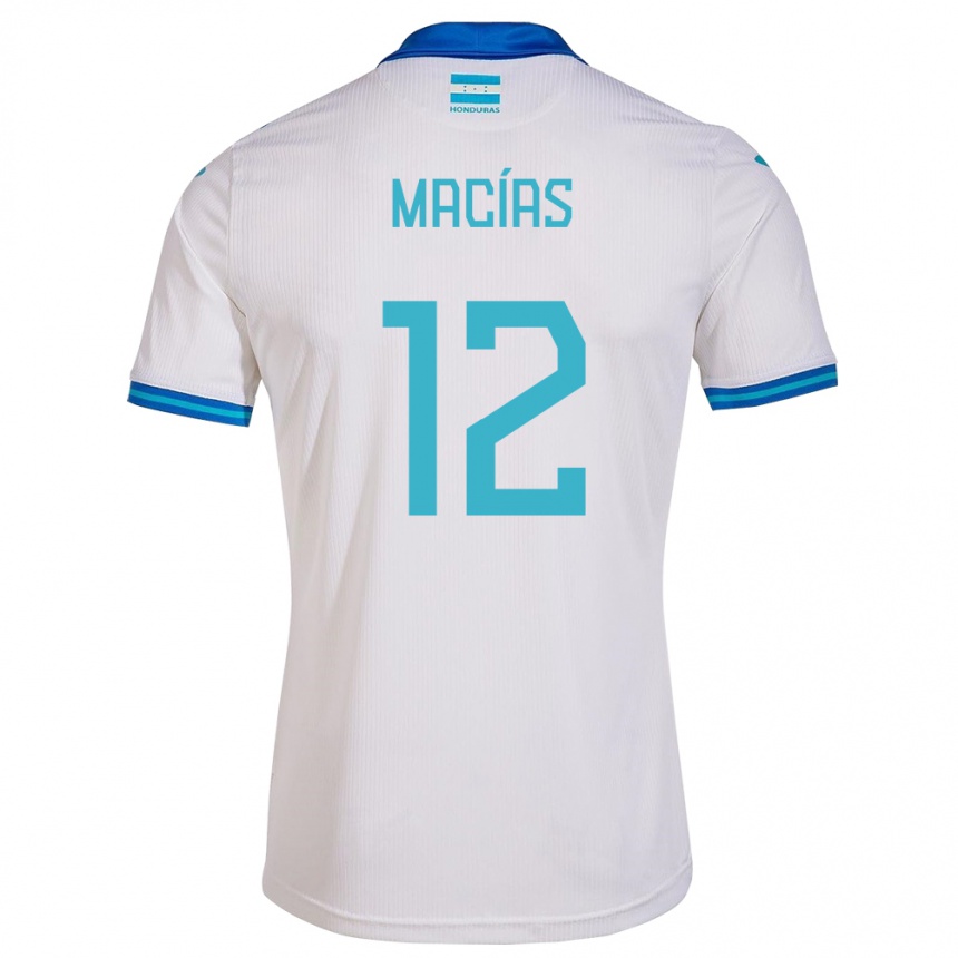 Kids Football Honduras Owen Macías #12 White Home Jersey 24-26 T-Shirt Za