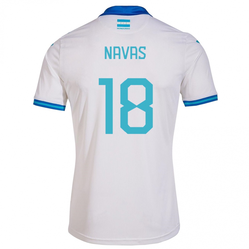 Kids Football Honduras Johan Navas #18 White Home Jersey 24-26 T-Shirt Za