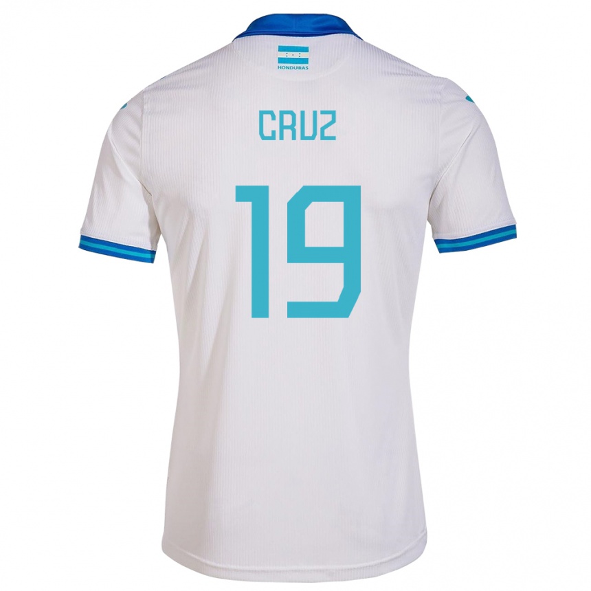 Kids Football Honduras Russel Cruz #19 White Home Jersey 24-26 T-Shirt Za