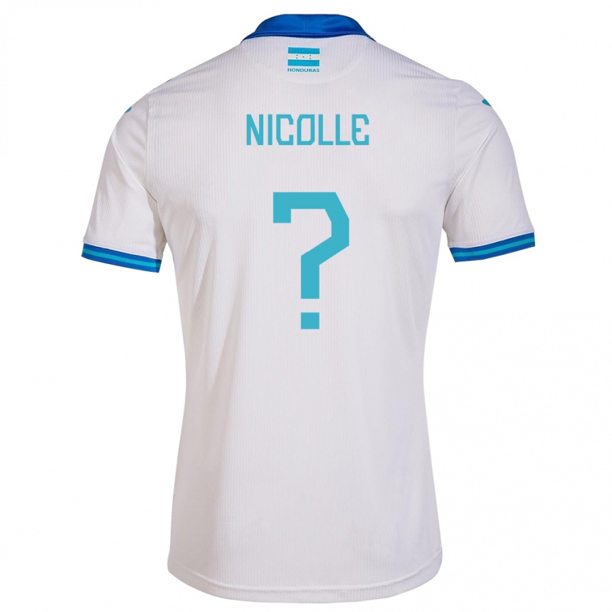 Kids Football Honduras Nicolle García #0 White Home Jersey 24-26 T-Shirt Za