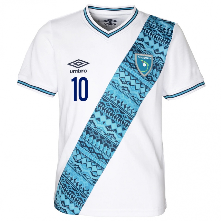 Kids Football Guatemala Axel De La Cruz #10 White Home Jersey 24-26 T-Shirt Za