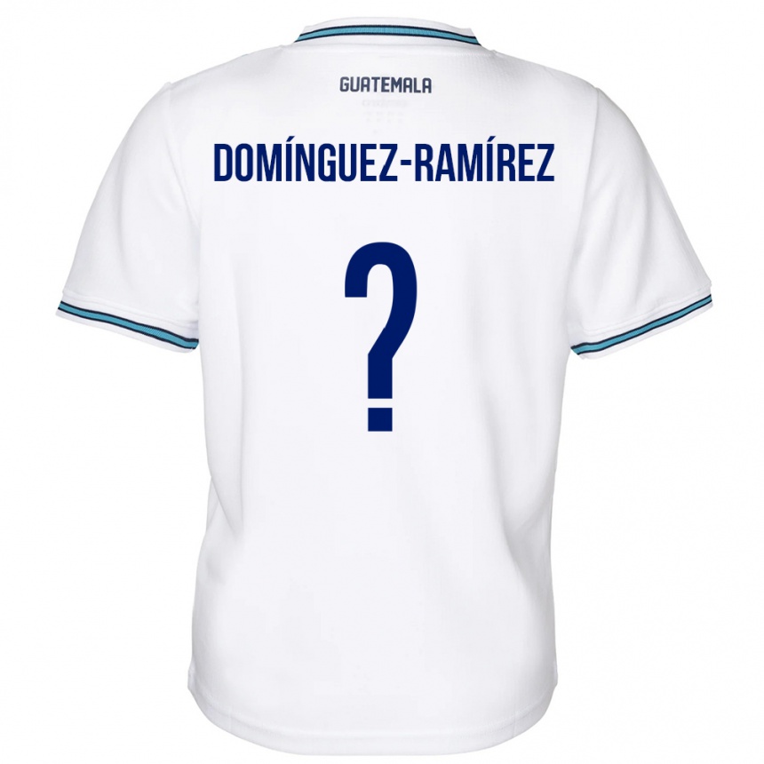 Kids Football Guatemala Marco Domínguez-Ramírez #0 White Home Jersey 24-26 T-Shirt Za