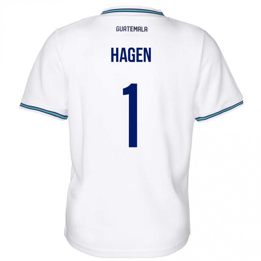 Kids Football Guatemala Nicholas Hagen #1 White Home Jersey 24-26 T-Shirt Za