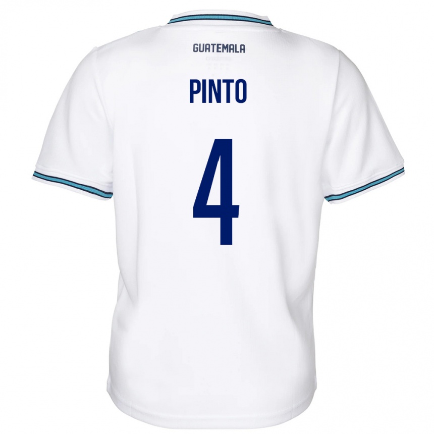 Kids Football Guatemala José Carlos Pinto #4 White Home Jersey 24-26 T-Shirt Za