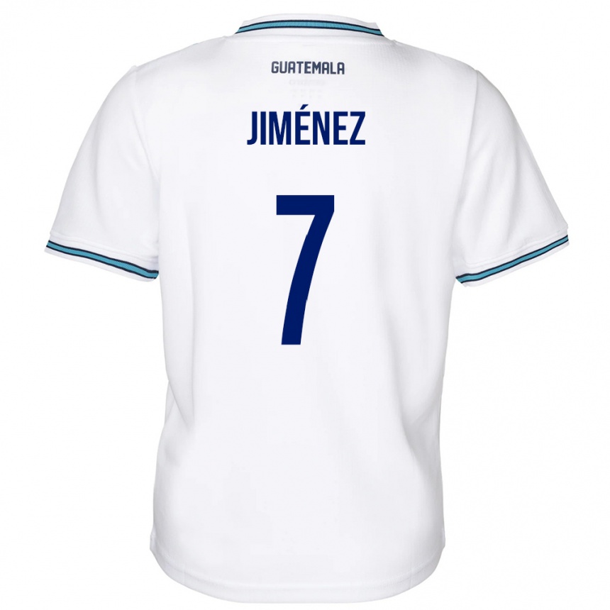 Kids Football Guatemala Cristian Jiménez #7 White Home Jersey 24-26 T-Shirt Za