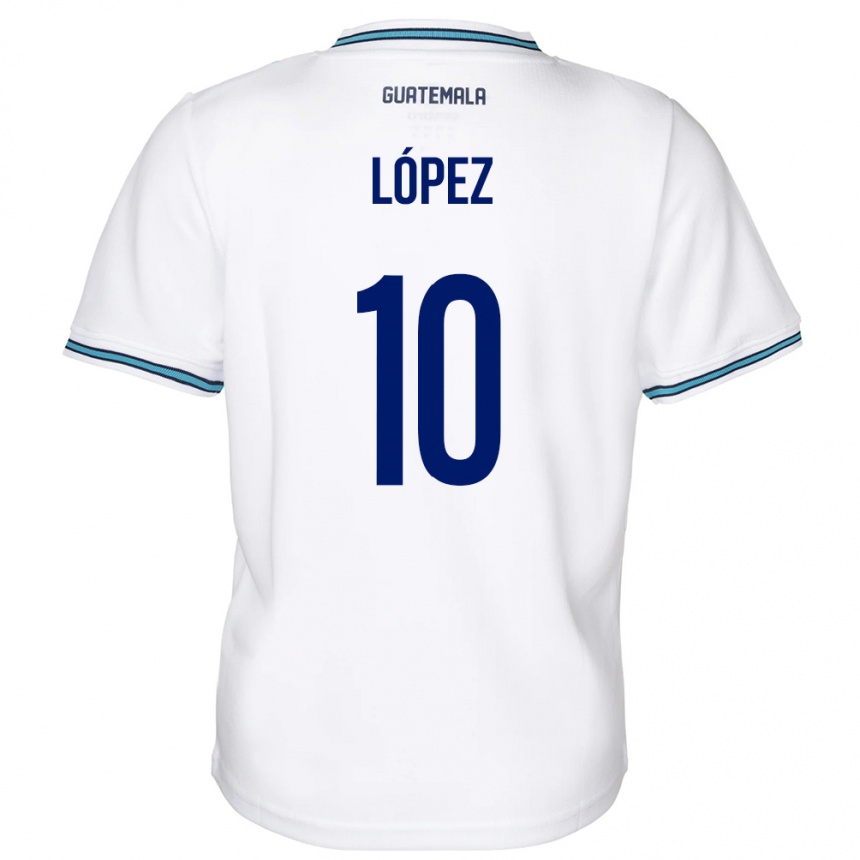 Kids Football Guatemala Antonio López #10 White Home Jersey 24-26 T-Shirt Za