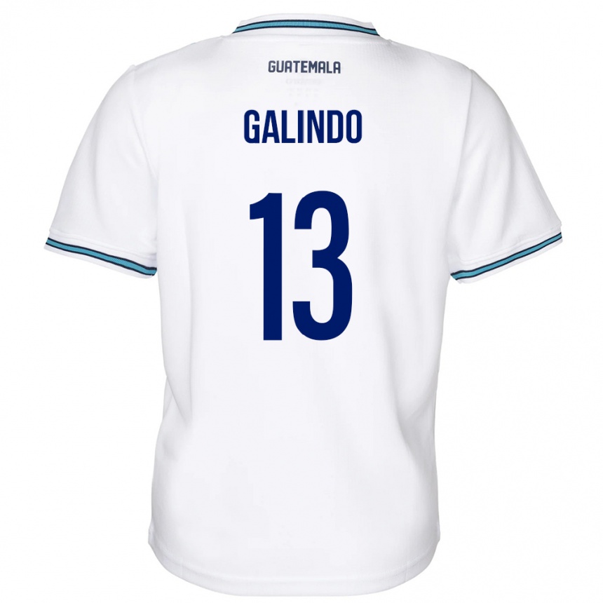 Kids Football Guatemala Alejandro Galindo #13 White Home Jersey 24-26 T-Shirt Za