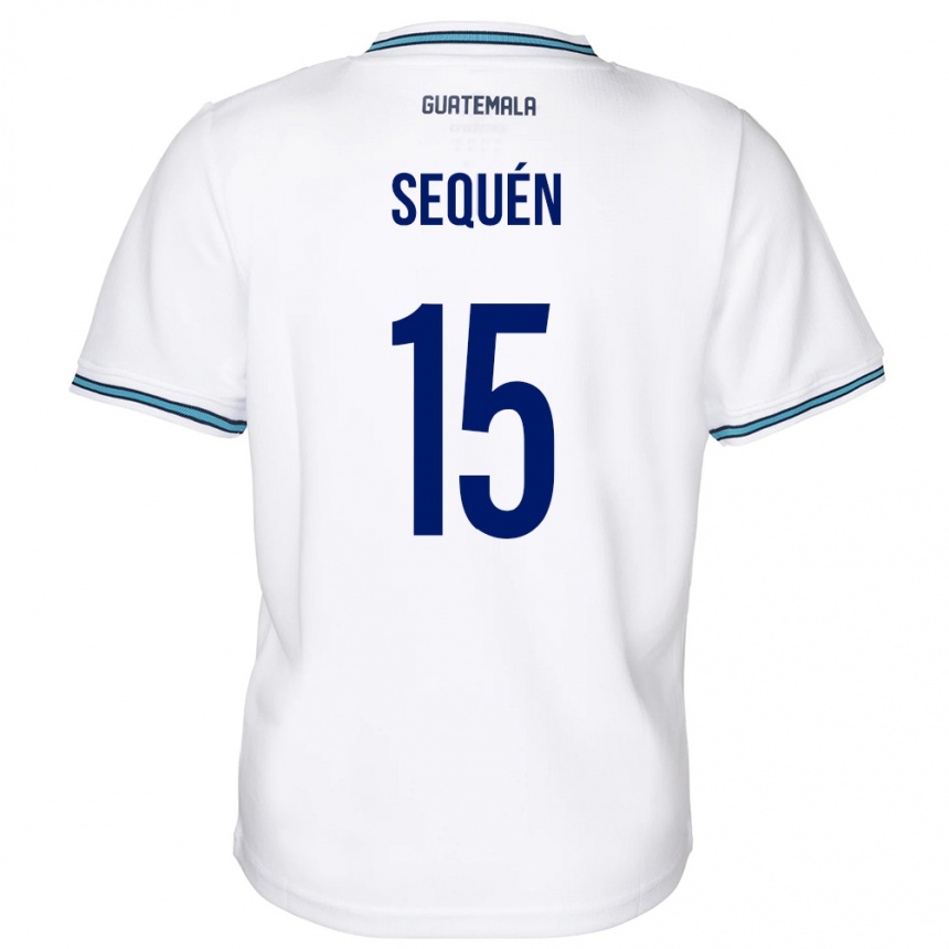 Kids Football Guatemala Marlon Sequén #15 White Home Jersey 24-26 T-Shirt Za