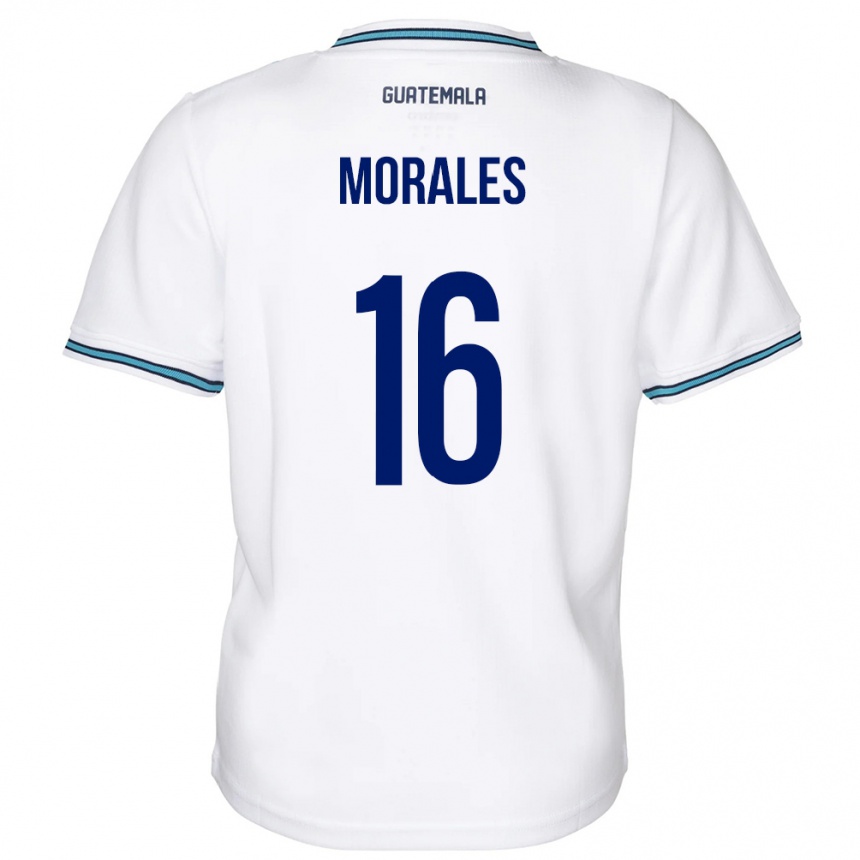 Kids Football Guatemala José Morales #16 White Home Jersey 24-26 T-Shirt Za