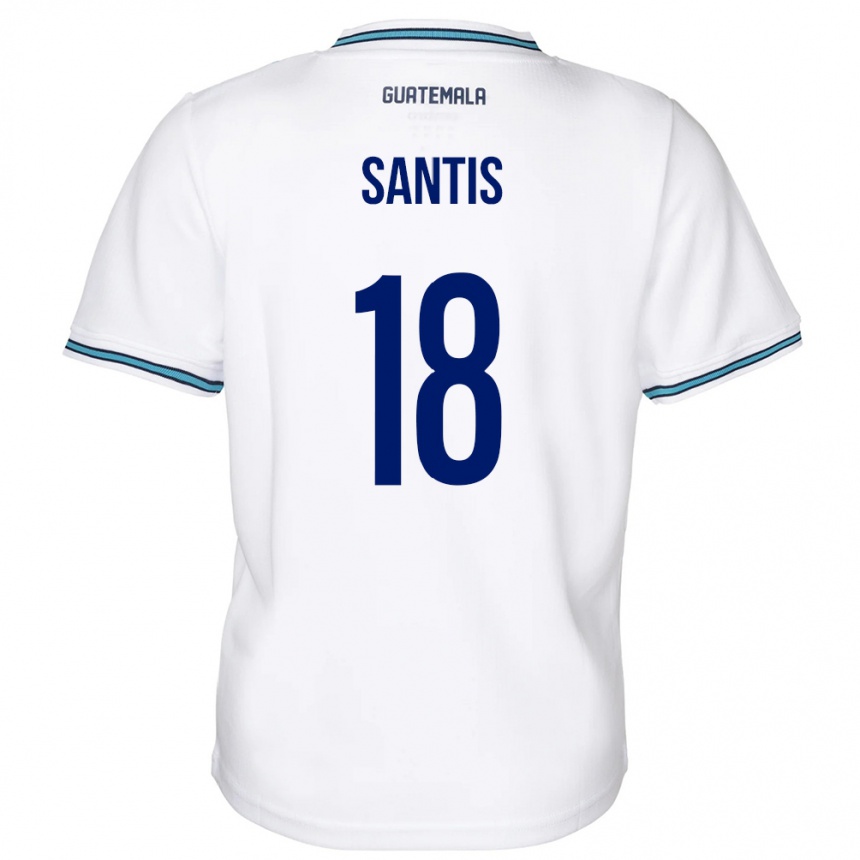 Kids Football Guatemala Óscar Santis #18 White Home Jersey 24-26 T-Shirt Za