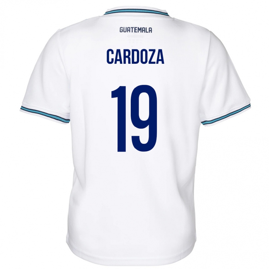 Kids Football Guatemala Elmer Cardoza #19 White Home Jersey 24-26 T-Shirt Za