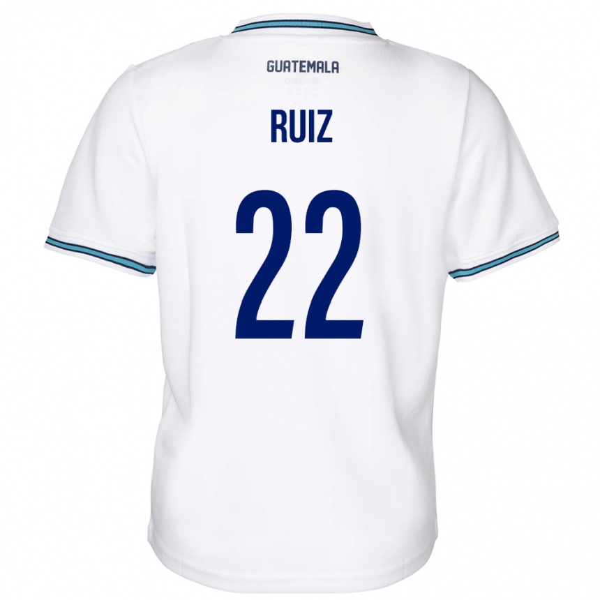 Kids Football Guatemala Kevin Ruiz #22 White Home Jersey 24-26 T-Shirt Za