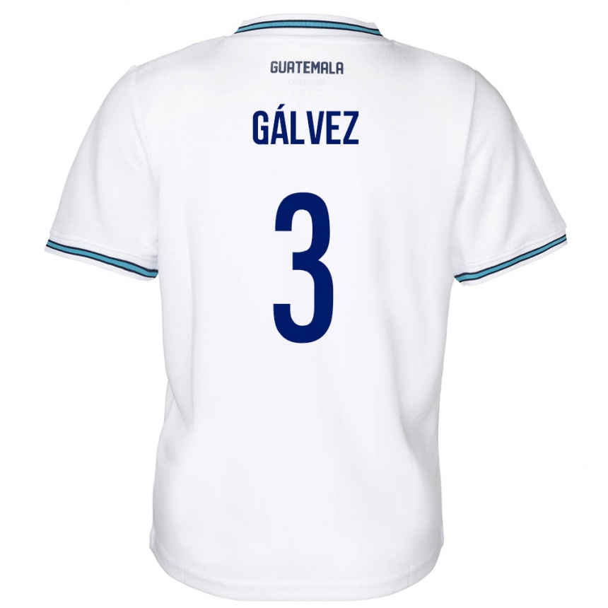 Kids Football Guatemala Fredy Gálvez #3 White Home Jersey 24-26 T-Shirt Za