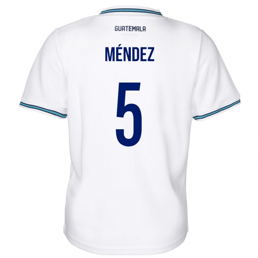 Kids Football Guatemala Diego Méndez #5 White Home Jersey 24-26 T-Shirt Za