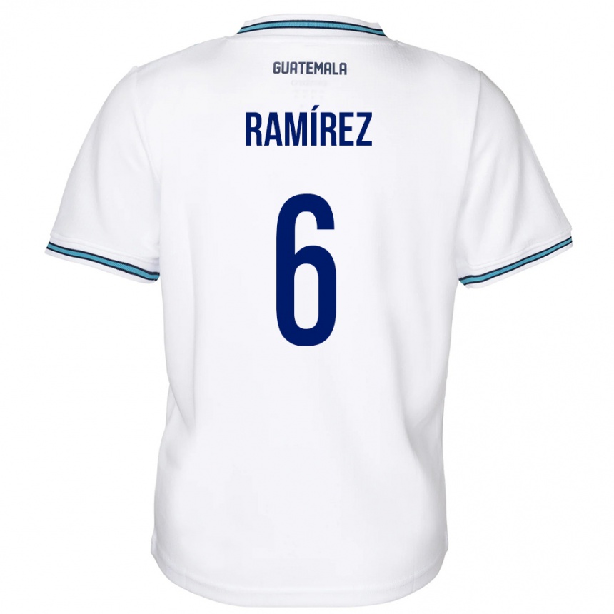 Kids Football Guatemala Kevin Ramírez #6 White Home Jersey 24-26 T-Shirt Za