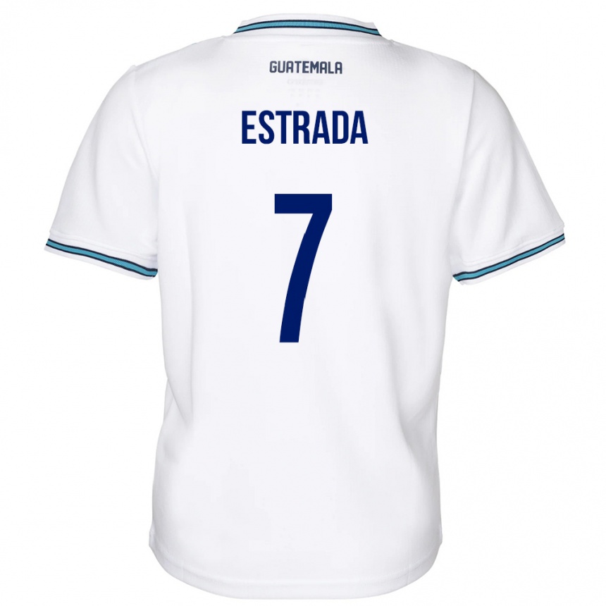 Kids Football Guatemala Javier Estrada #7 White Home Jersey 24-26 T-Shirt Za