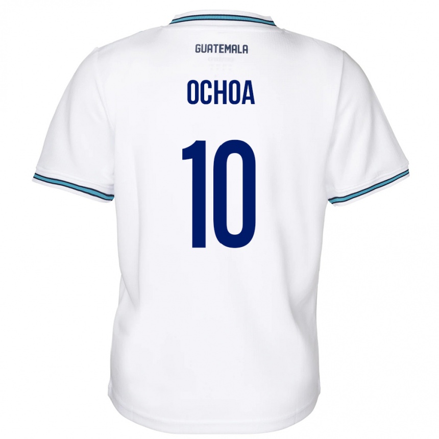 Kids Football Guatemala José Ochoa #10 White Home Jersey 24-26 T-Shirt Za