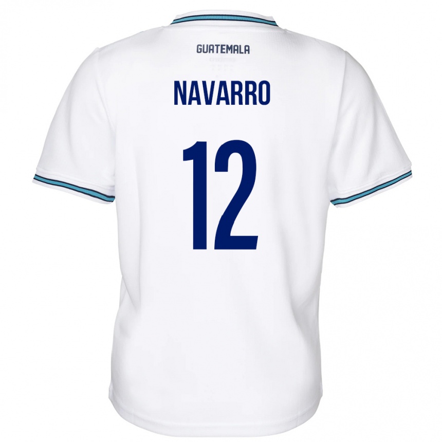 Kids Football Guatemala Kenderson Navarro #12 White Home Jersey 24-26 T-Shirt Za