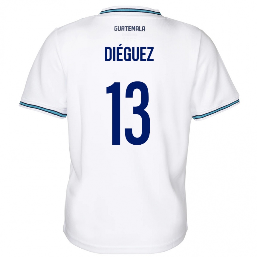 Kids Football Guatemala Jonathan Diéguez #13 White Home Jersey 24-26 T-Shirt Za