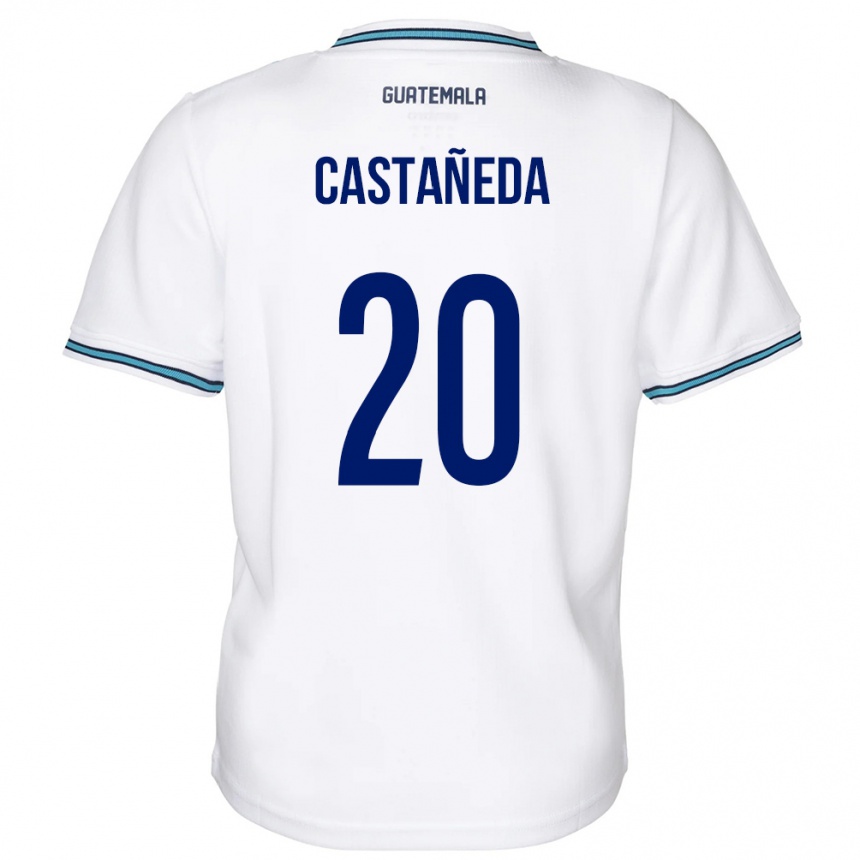 Kids Football Guatemala Brayam Castañeda #20 White Home Jersey 24-26 T-Shirt Za