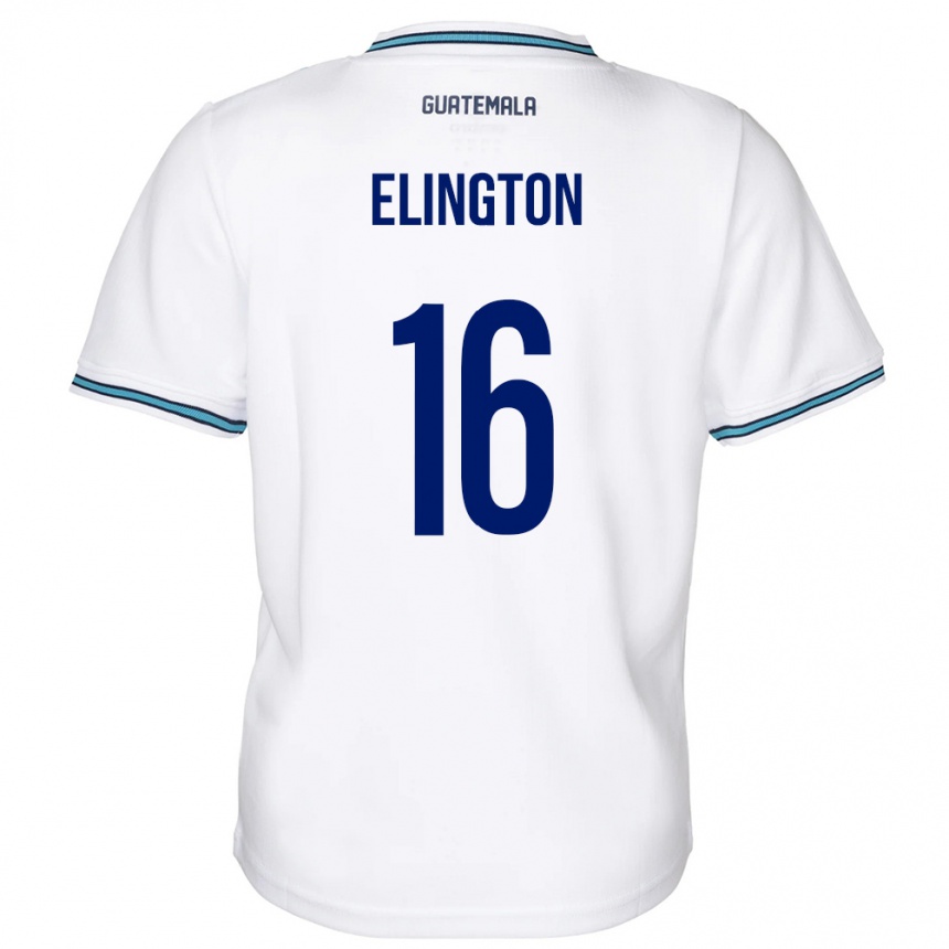 Kids Football Guatemala Elvi Elington #16 White Home Jersey 24-26 T-Shirt Za