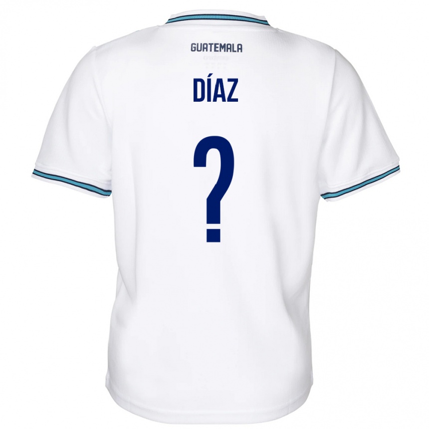 Kids Football Guatemala Hendryck Díaz #0 White Home Jersey 24-26 T-Shirt Za