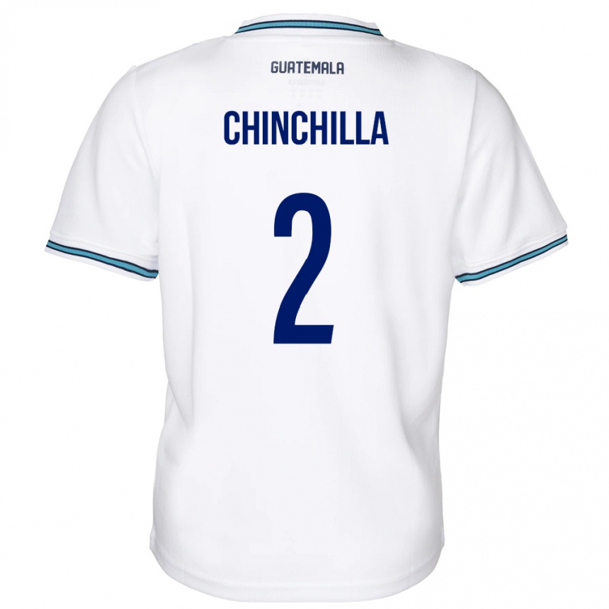 Kids Football Guatemala Nicolás Chinchilla #2 White Home Jersey 24-26 T-Shirt Za