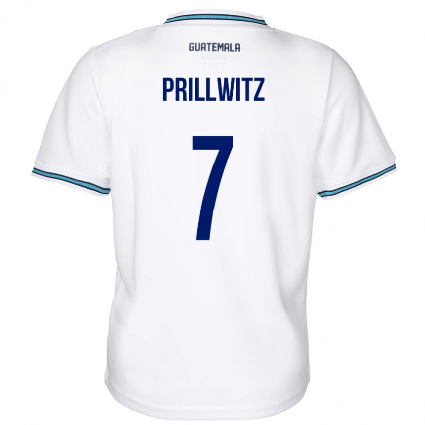 Kids Football Guatemala Héctor Prillwitz #7 White Home Jersey 24-26 T-Shirt Za