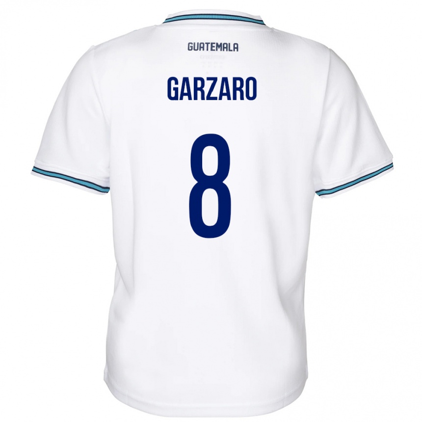 Kids Football Guatemala Santiago Garzaro #8 White Home Jersey 24-26 T-Shirt Za