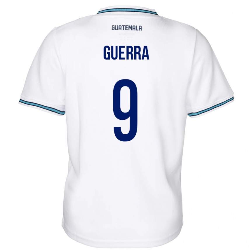 Kids Football Guatemala Oseas Guerra #9 White Home Jersey 24-26 T-Shirt Za