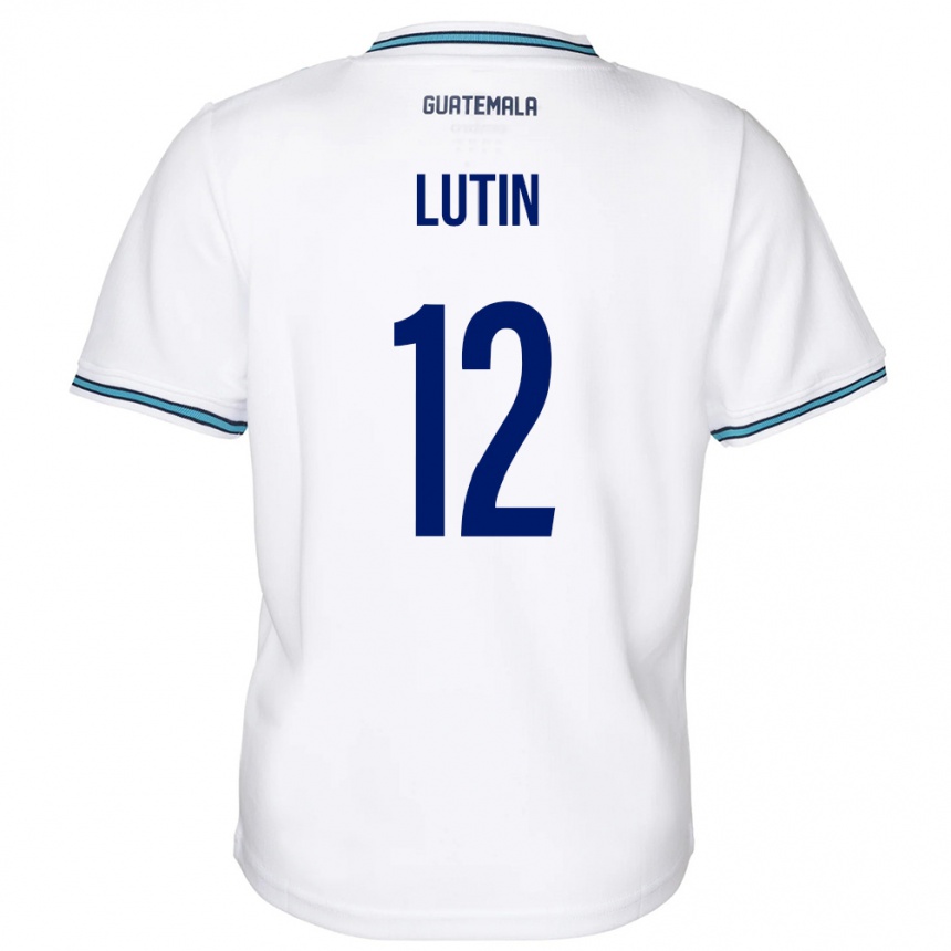 Kids Football Guatemala John Lutin #12 White Home Jersey 24-26 T-Shirt Za