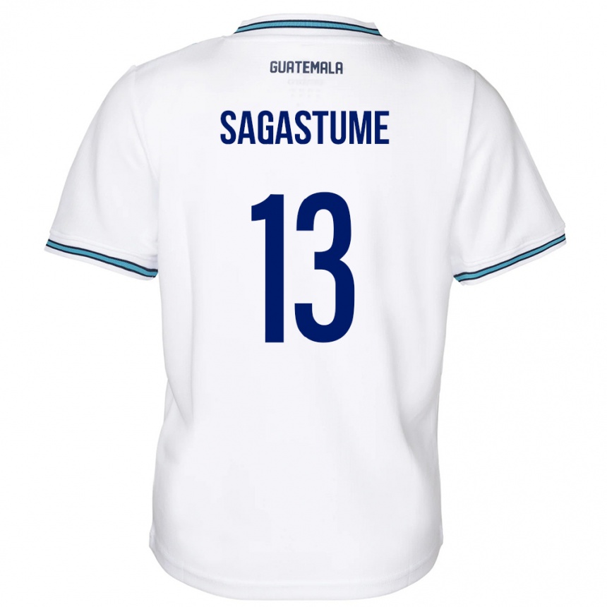 Kids Football Guatemala Selvin Sagastume #13 White Home Jersey 24-26 T-Shirt Za