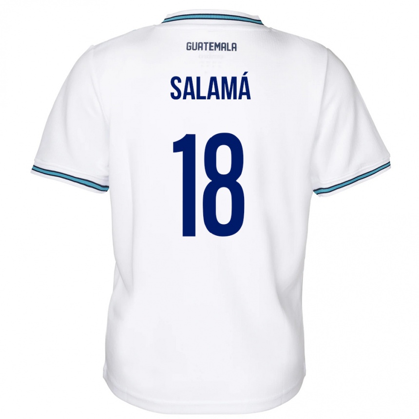 Kids Football Guatemala Anthony Salamá #18 White Home Jersey 24-26 T-Shirt Za