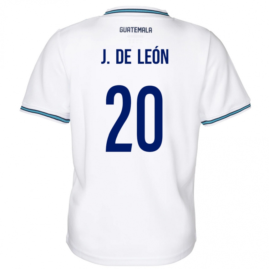 Kids Football Guatemala Jorge De León #20 White Home Jersey 24-26 T-Shirt Za