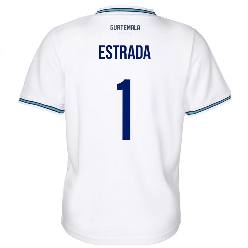 Kids Football Guatemala Alexia Estrada #1 White Home Jersey 24-26 T-Shirt Za