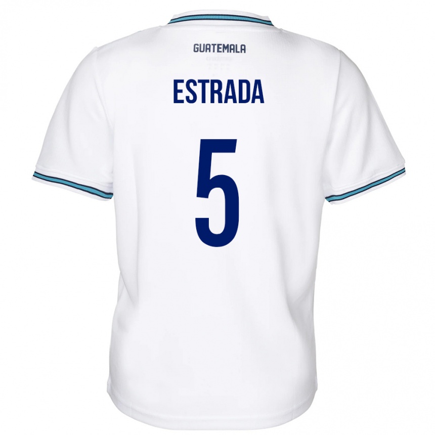 Kids Football Guatemala Elizabeth Estrada #5 White Home Jersey 24-26 T-Shirt Za