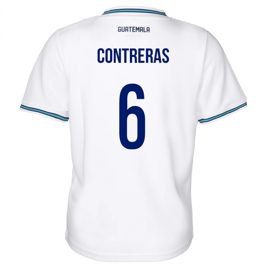 Kids Football Guatemala María Contreras #6 White Home Jersey 24-26 T-Shirt Za