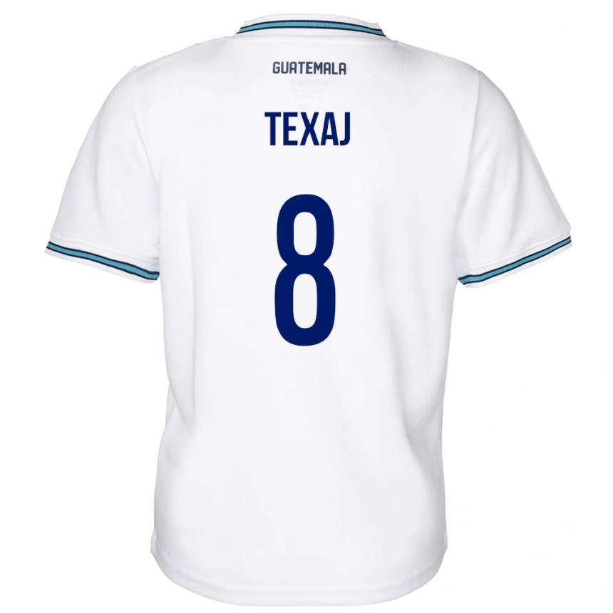 Kids Football Guatemala Elisa Texaj #8 White Home Jersey 24-26 T-Shirt Za