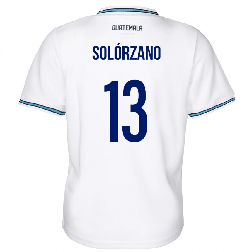 Kids Football Guatemala Aisha Solórzano #13 White Home Jersey 24-26 T-Shirt Za