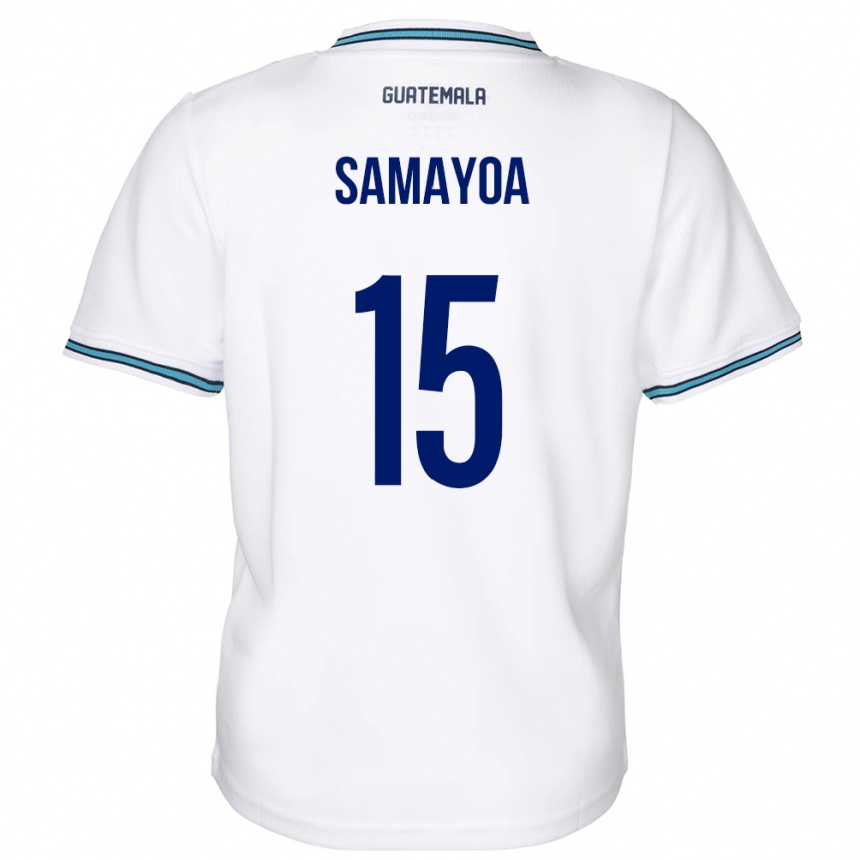 Kids Football Guatemala Giselle Samayoa #15 White Home Jersey 24-26 T-Shirt Za