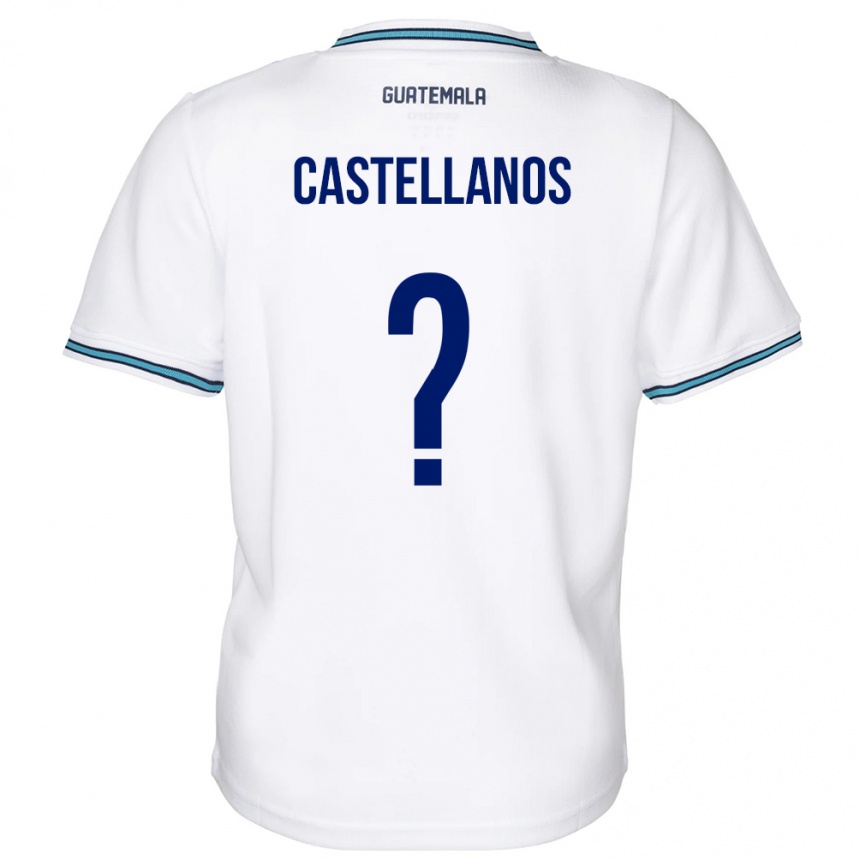 Kids Football Guatemala Jezmin Castellanos #0 White Home Jersey 24-26 T-Shirt Za