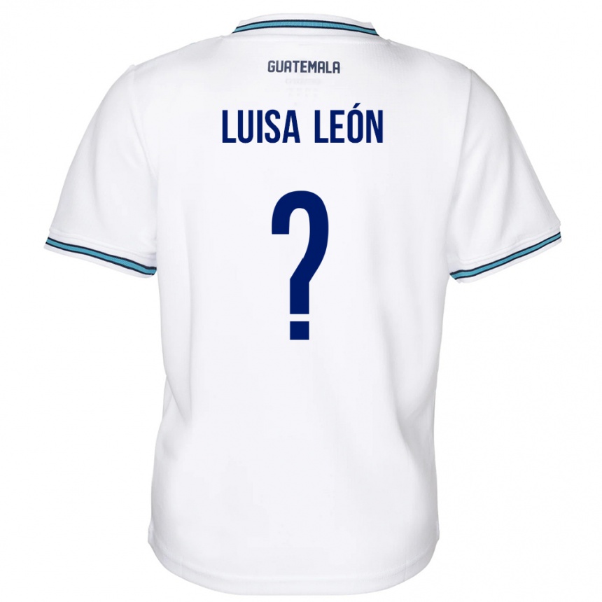 Kids Football Guatemala Luisa León #0 White Home Jersey 24-26 T-Shirt Za