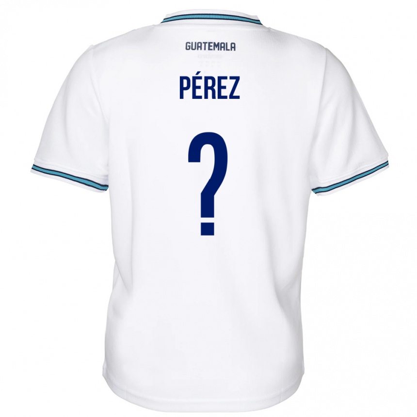 Kids Football Guatemala Mary Pérez #0 White Home Jersey 24-26 T-Shirt Za