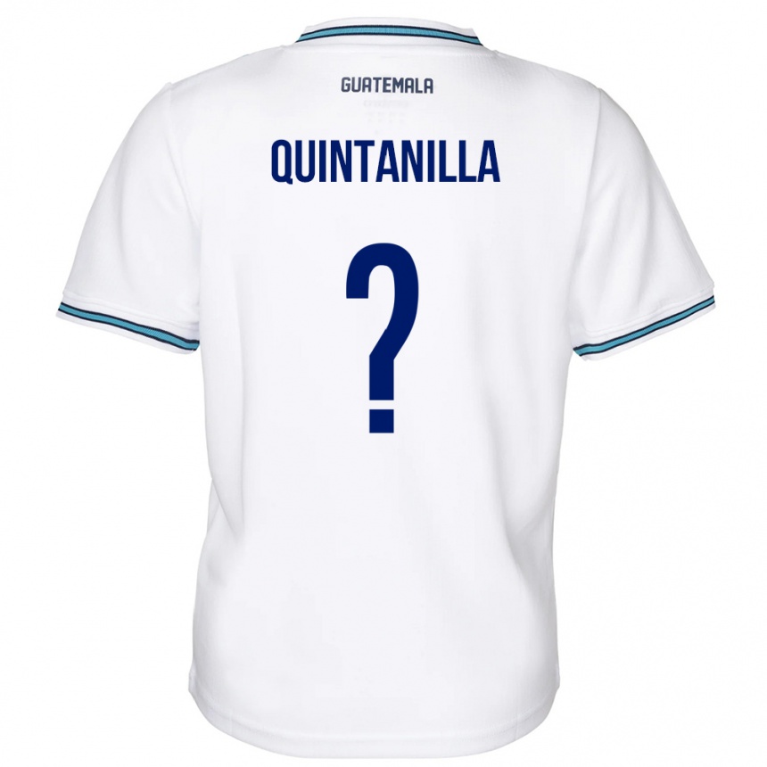 Kids Football Guatemala Anayelli Quintanilla #0 White Home Jersey 24-26 T-Shirt Za