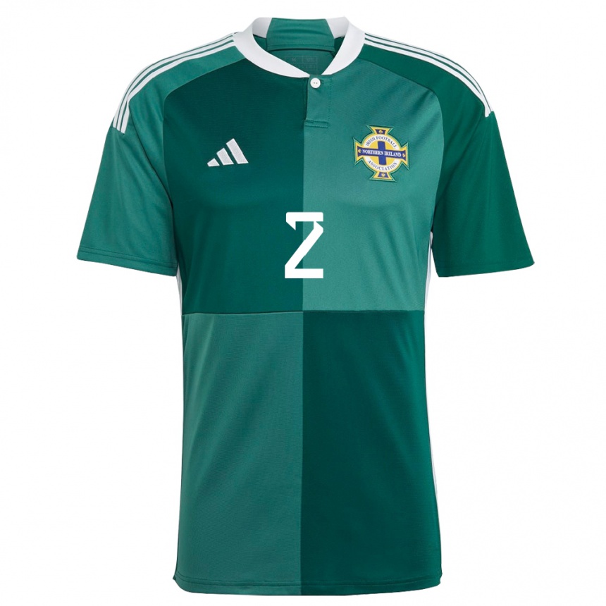 Kids Football Northern Ireland Rebecca Mckenna #2 Green Home Jersey 24-26 T-Shirt Za