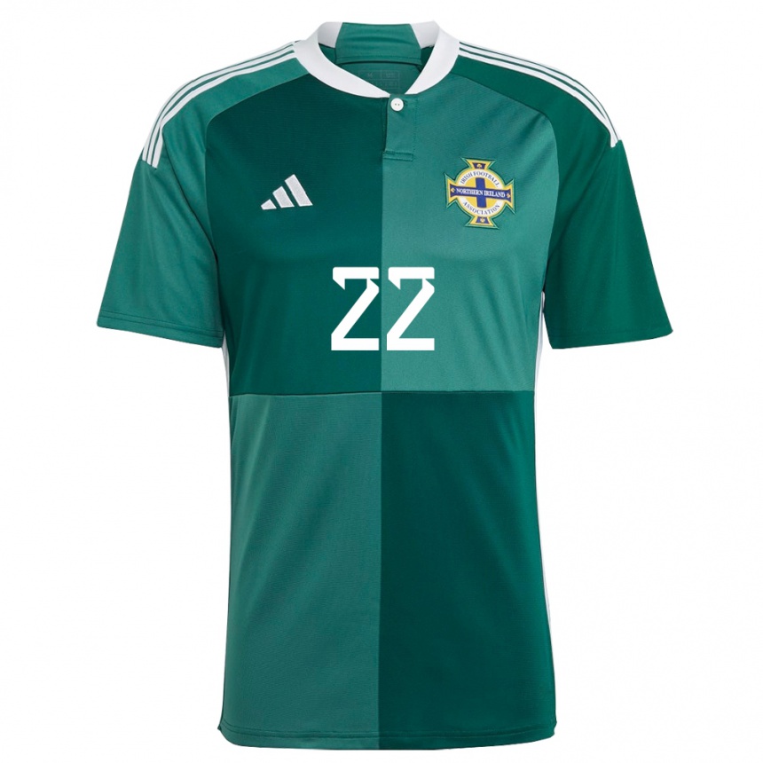 Kids Football Northern Ireland Abbie Magee #22 Green Home Jersey 24-26 T-Shirt Za