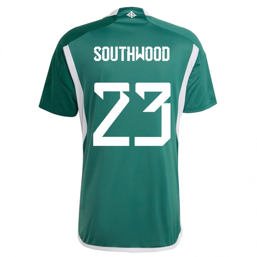 Kids Football Northern Ireland Luke Southwood #23 Green Home Jersey 24-26 T-Shirt Za